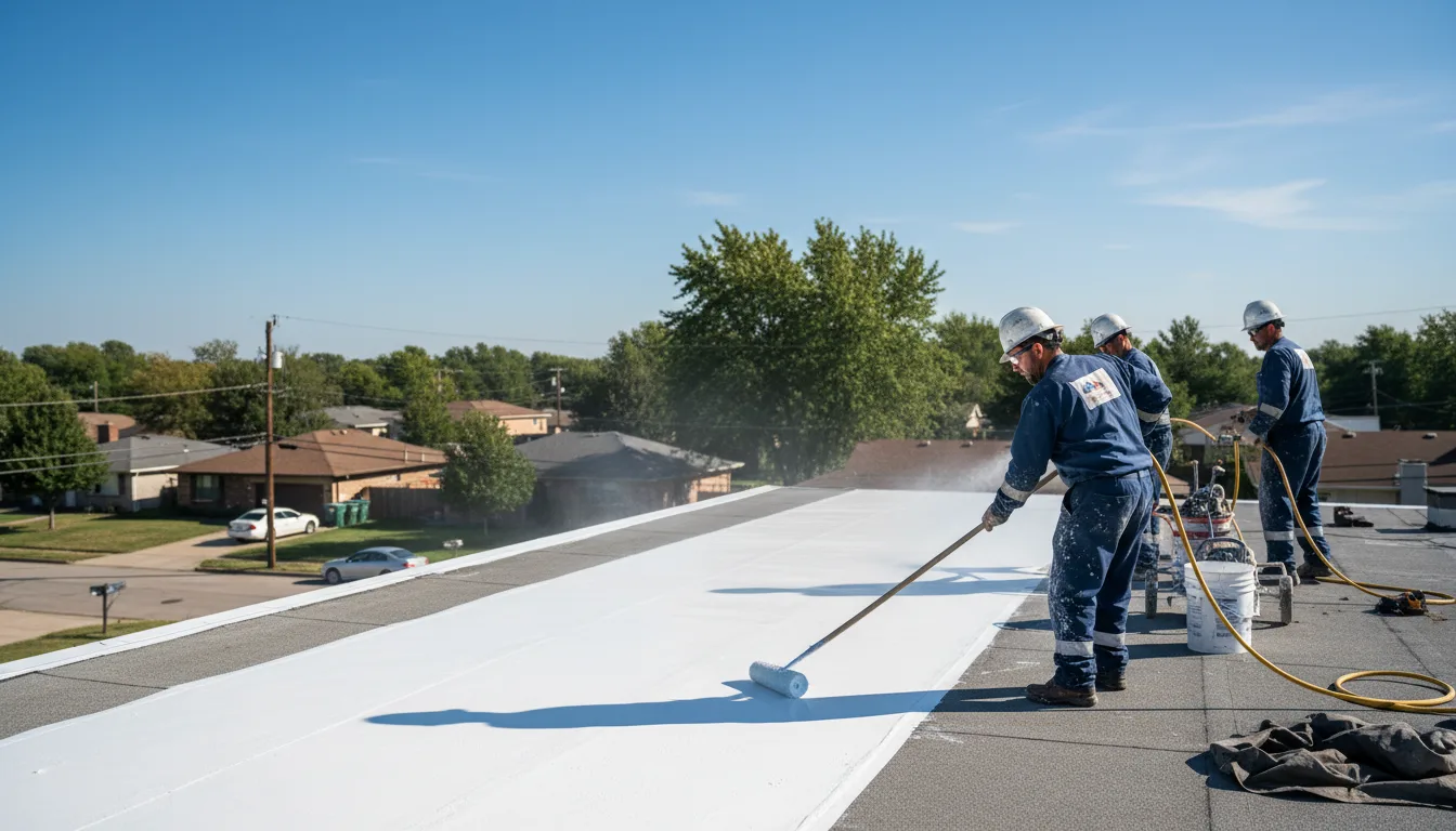 Commercial roof coating in Mount Calm, TX near me